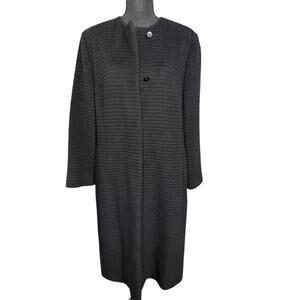 Mondi Wool Angora Jacket Women's Size 40 Black Classy Career Casual Whimsygoth